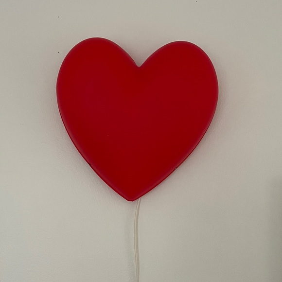 IKEA UPPLYST Heart Wall Lamp in Discontinued Red Colorway - Picture 2 of 3